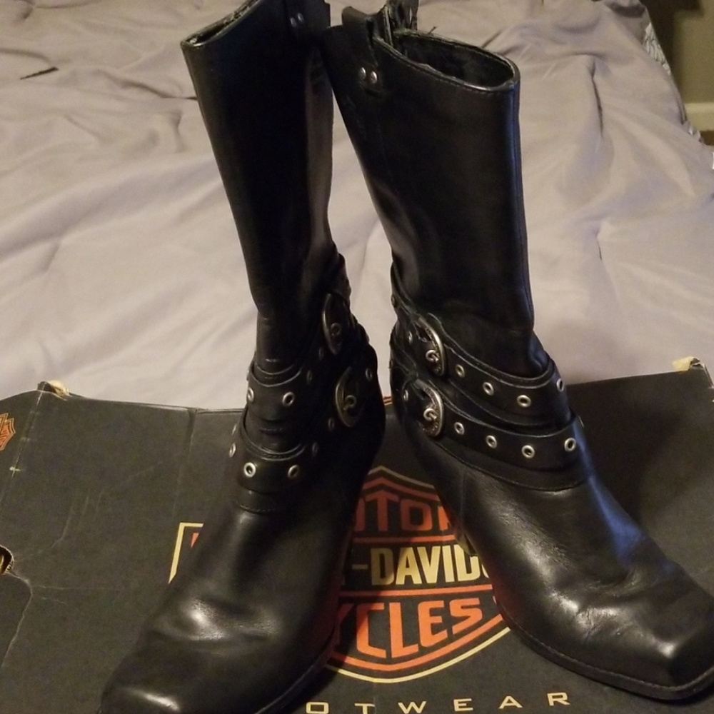 Harley Davidson Women Leather Boots